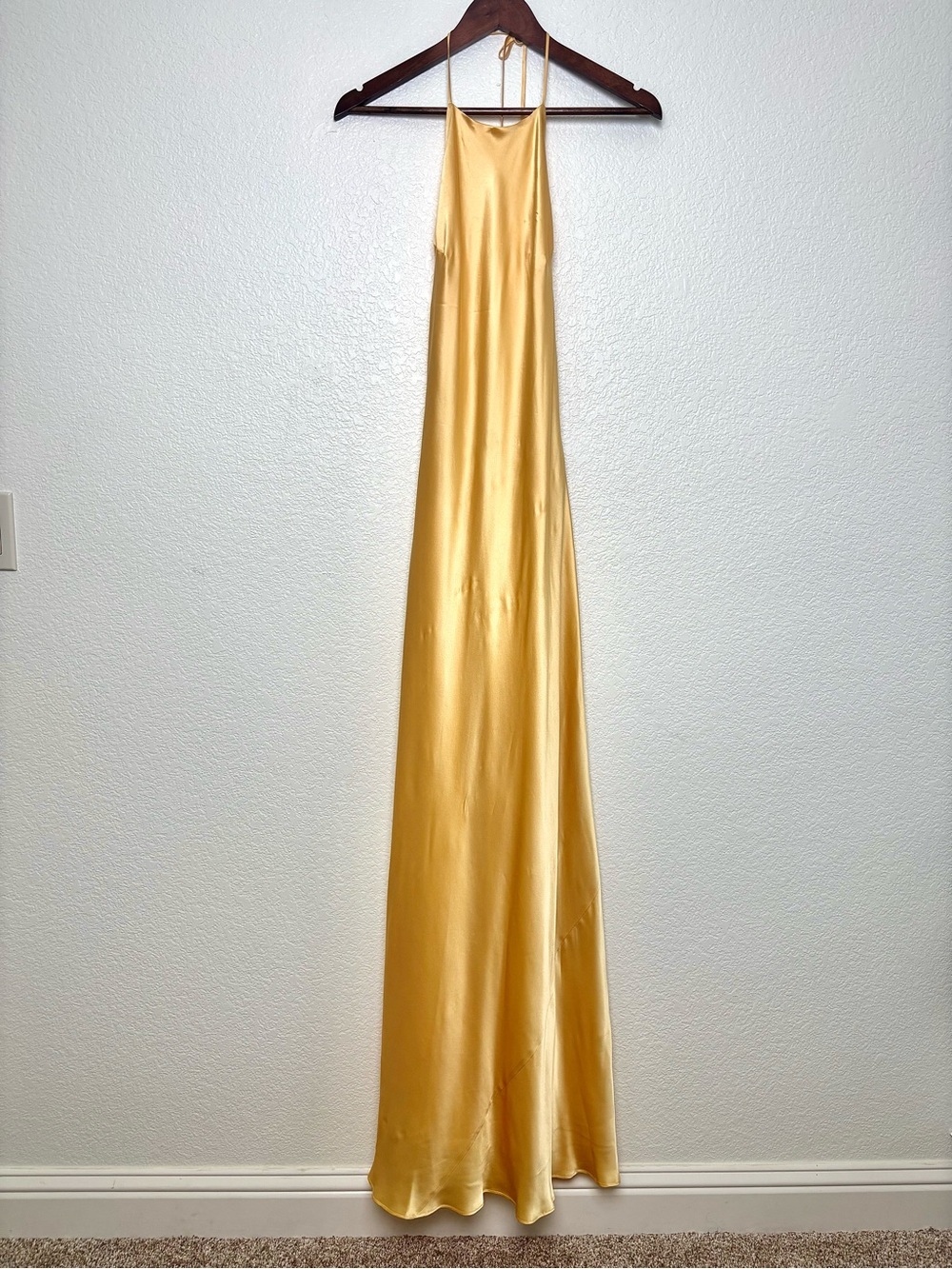 Reformation Jeany Silk Maxi Dress Sunshine Yellow Backless Formal Gown - Picture 8 of 16